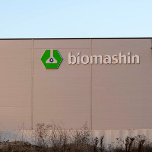 Обемни букви и лого за Biomashin