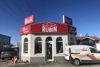 Illuminated flexible face signs non-illuminated etalbond signs for Rubin