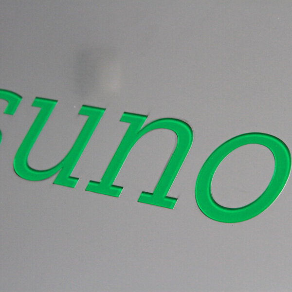 Stainless steel sign with embossed letters – Sunotec Stainless steel sign with embossed letters - Sunotec