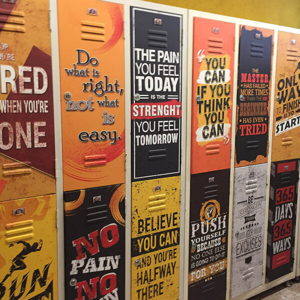 Облепяне на шкафчета в съблекалня – Shido fitness, София Облепяне на шкафчета с фолио в съблекалня - Shido fitness, София