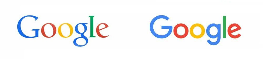 серифен и безсерифен шрифт на логото на Google