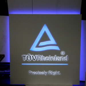 Светеща табела с вградени букви тип сандвич - TUV Rheinland