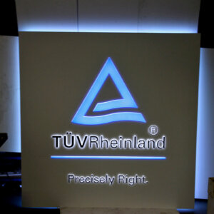 Светеща табела с вградени букви тип сандвич - TUV Rheinland
