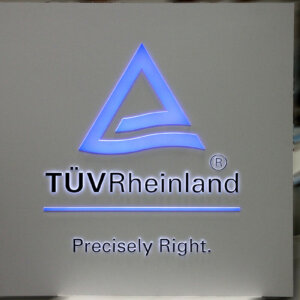 Светеща табела с вградени букви - TUV Rheinland Bulgaria