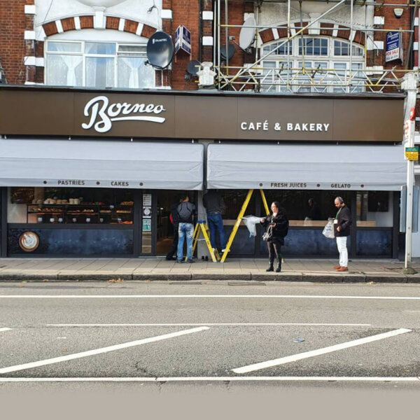 Composite panel sign – Borneo, London Composite panel sign - Borneo, London