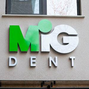 Channel letters for Dental center MiG Dent