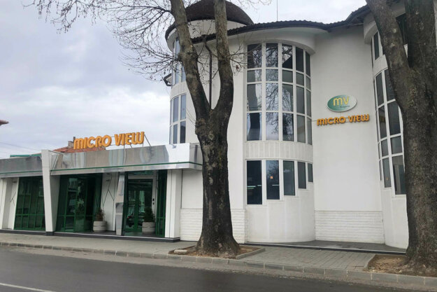 Micro View - Illuminated acrylic channel letters and logo