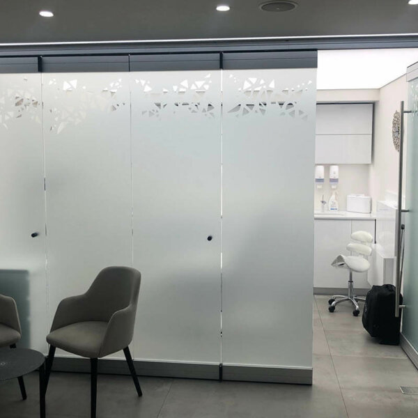 Spectacular design with frosted film for Gyudyuleva Aesthetic Center, Plovdiv