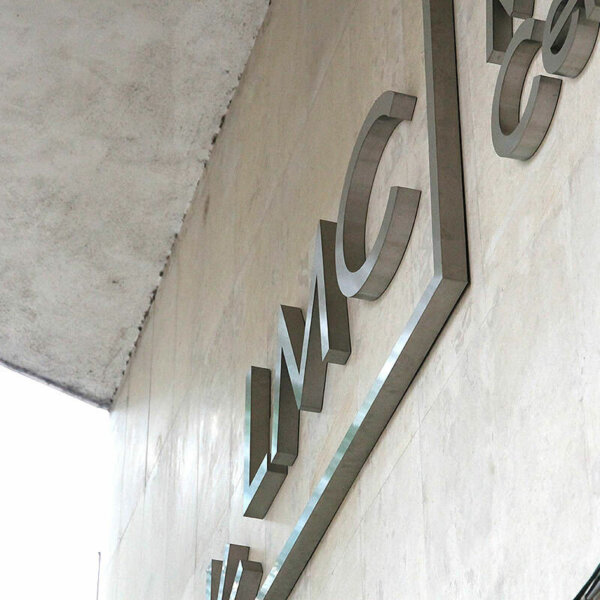 Stainless steel channel letters for Laser Medical Center Dr. Lyudmil Dimitrov, Plovdiv Stainless steel channel letters for Laser Medical Center Dr. Lyudmil Dimitrov, Plovdiv