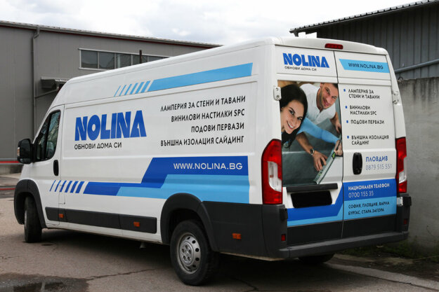 Car wrapping with advertising graphics for Nolina, Plovdiv