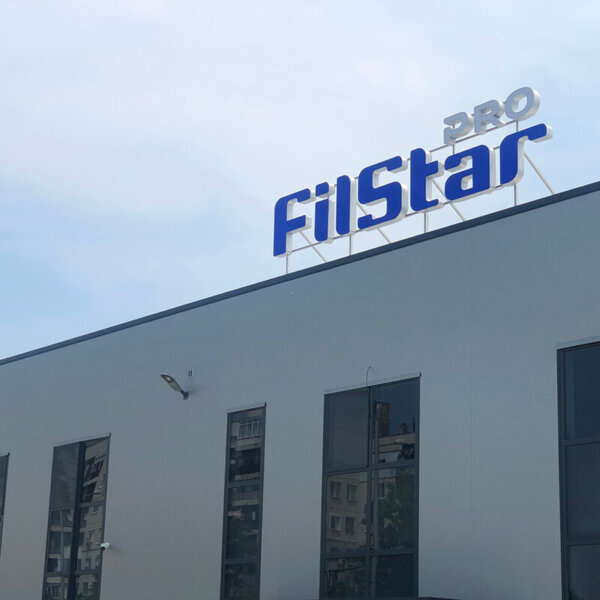 Channel letters with plexiglass face and aluminum pages FilStar Pro, Plovdiv Channel letters with plexiglass face and aluminum pages FilStar Pro