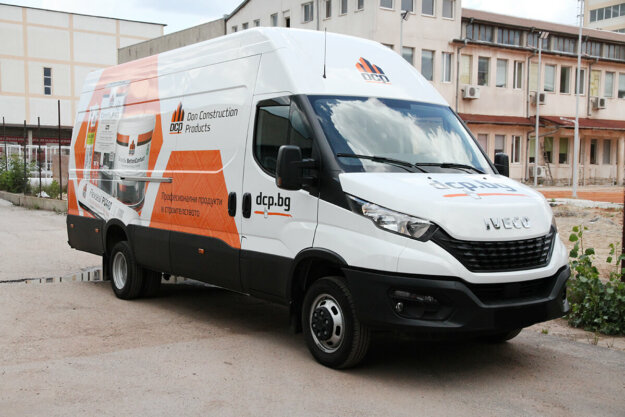 Wrapping a company bus DCP.bg by Media Design Advertising Agency