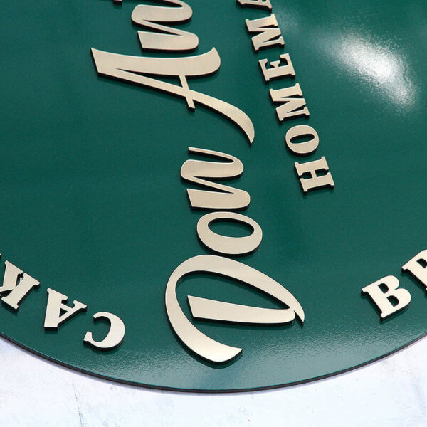 Interior sign with golden embossed letters sandwich type - Don Antonio