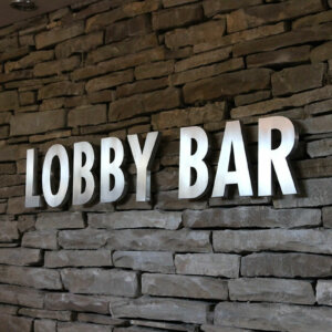 Inox channel letters for Hotel Paloma, Sunny Beach Channel letters from stainless steel for Hotel Paloma, Sunny Beach