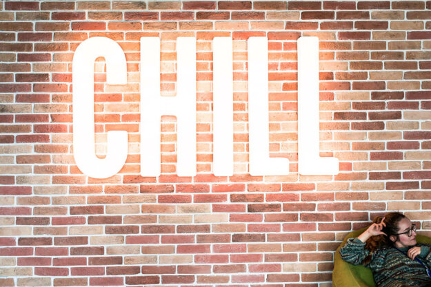 Illuminated acrylic letters for Reward Gateway, Plovdiv