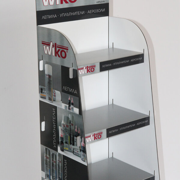 Брандиран стелаж от Еталбонд Рекламни стелажи от Еталбонд Wiko за Lepilo.eu