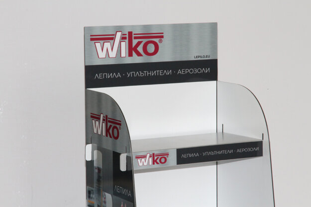 Advertising shelves from Etalbond Wiko for Lepilo.eu