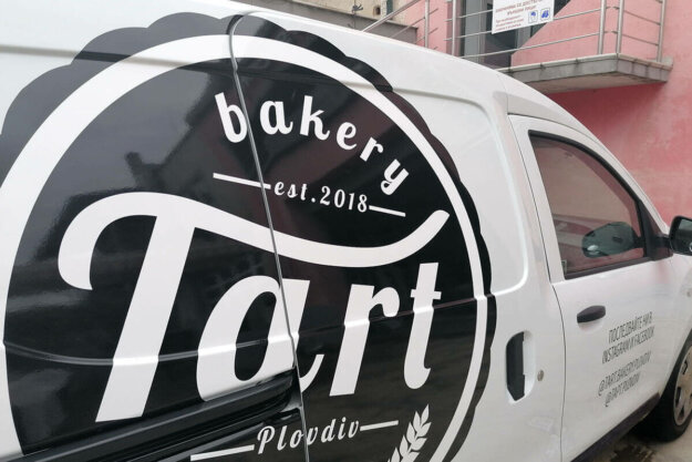 Branding Tart Bakery company car, Plovdiv