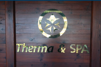 Interior letters made of stainless steel for SPA Hotel Ismena