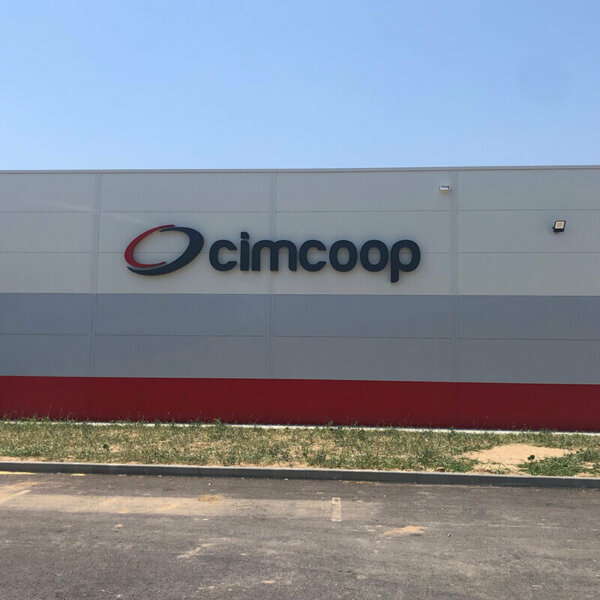 Светещи обемни букви и лого за производствена база Cimcoop Светещи обемни букви и лого за производствена база Cimcoop, Царацово