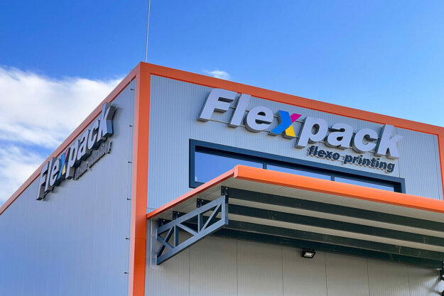 Illuminated aluminum channel letters for FlexPack, Plovdiv