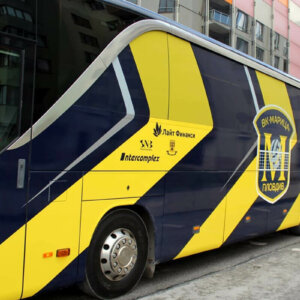 Media Design Advertising Agency wrapped Volleyball Club Maritsa Plovdiv’s bus Branding a bus for Volleyball Club Maritsa Plovdiv