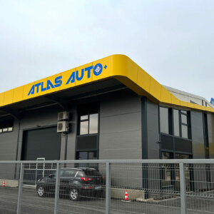 PVC film inscriptions Atlas Auto Plus, Plovdiv