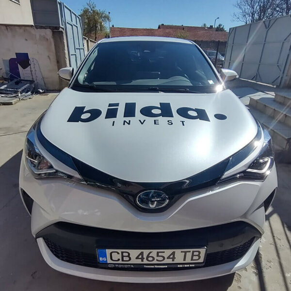 Wrapping with advertising graphics company car – BILDA Branding a company car - BILDA Invest, Plovdiv