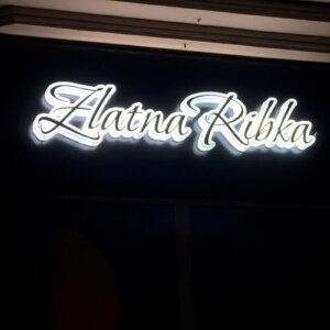 Светещи обемни букви от плексиглас за Zlatna Ribka