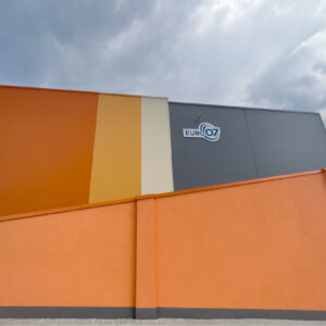 Composite panel sign with 3M self-adhesive film for EURO07, Sofia Composite panel sign with 3M self-adhesive film for EURO07, Sofia