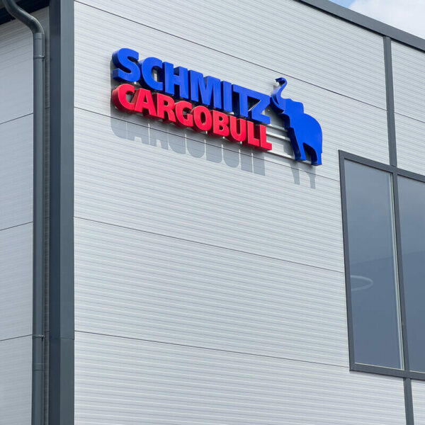 Acrylic illuminated channel letters and logo - Schmitz Cargobul, Sofia