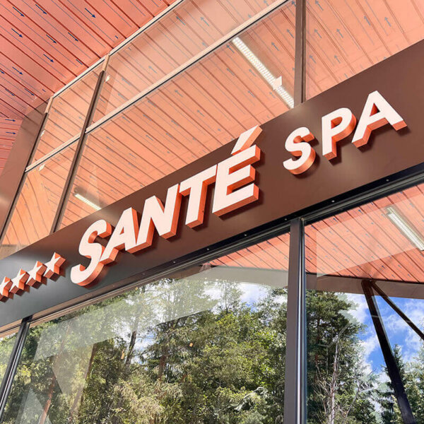 Copper channel letters - Santé SPA Hotel, Velingrad