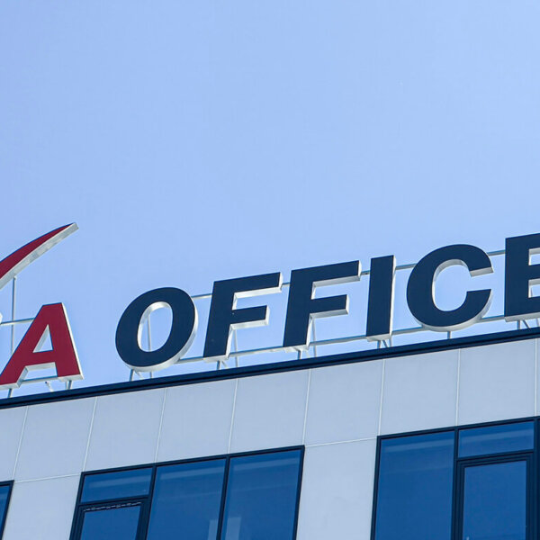 Illuminated channel letters - Via Offices, Plovdiv