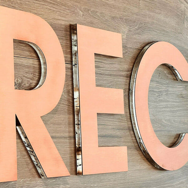 Embossed letters for reception – Santé SPA Hotel Embossed letters for reception - Santé SPA Hotel