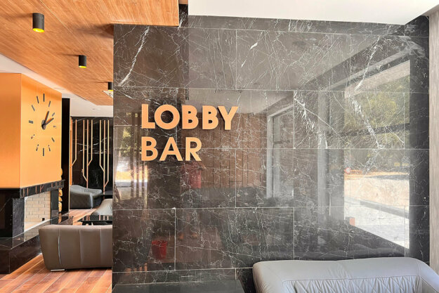 Interior channel letters Lobby Bar for SPA Hotel Sante, Velingrad