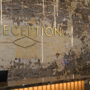 Embossed Letters for hotel reception – DoubleTree by Hilton Embossed Letters for hotel reception - DoubleTree by Hilton, Plovdiv