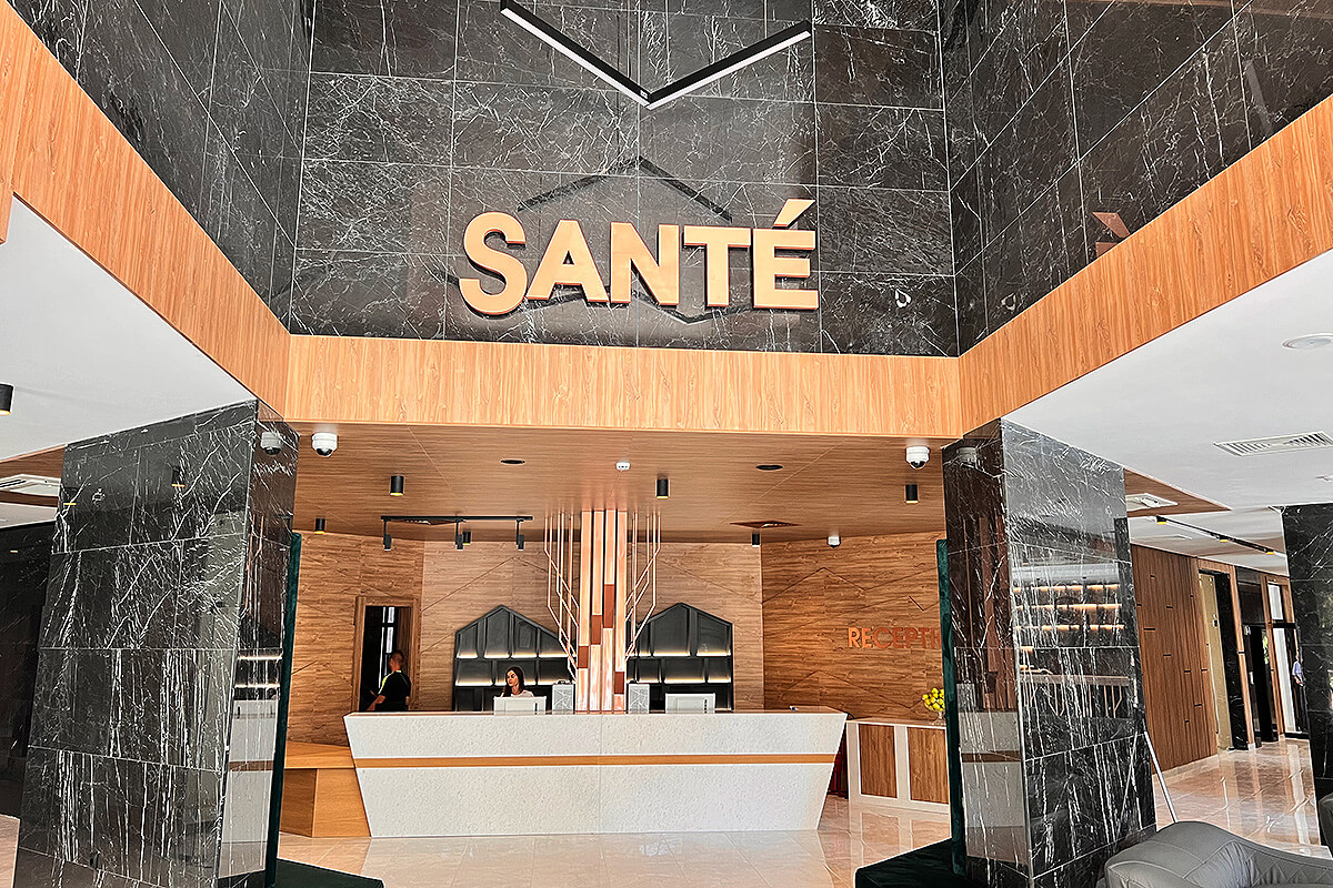 Interior channel letters for SPA Hotel Santé, Velingrad
