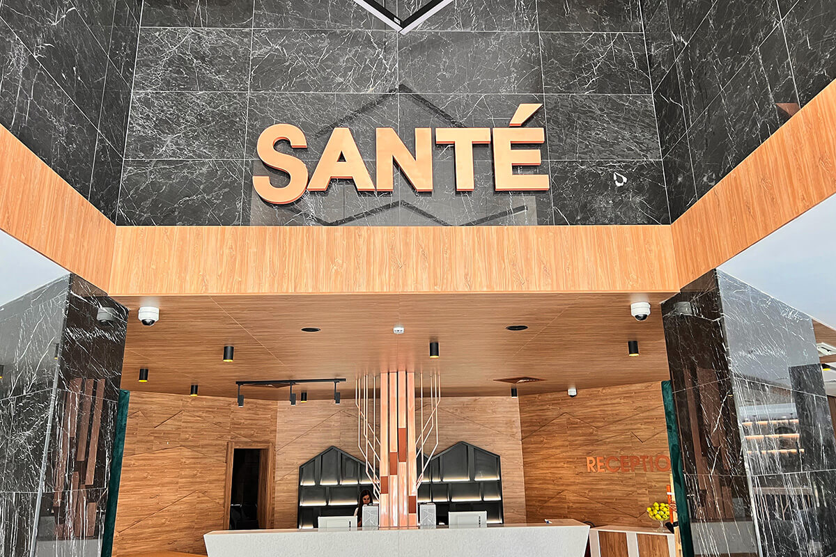 Interior channel letters for SPA Hotel Santé, Velingrad