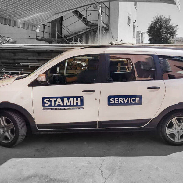 Stamh company car wrapped with resistable 3M film Stamh company car wrapped with resistable 3M film