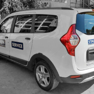 Car wrapping using film graphics with Stamh logo Car wrapping using film graphics with Stamh logo