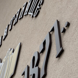 PVC embossed letters for Community center PVC embossed letters for Community center