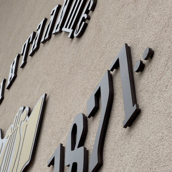 PVC embossed letters for Community center PVC embossed letters for Community center