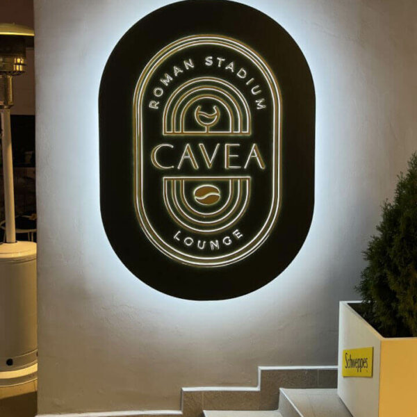 Светеща табела с релефни светещи букви от ABS