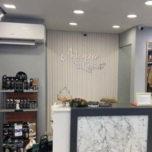 Interior channel letters for Mona Lisa store Interior channel letters for Mona Lisa store