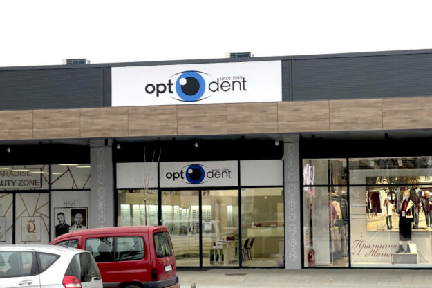Optodent Panagyurishte advertising sign with flexible face
