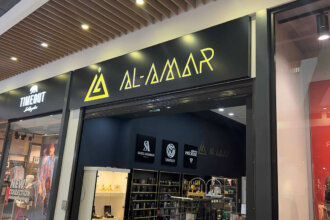 Branding Al Amar perfume store with bond signs