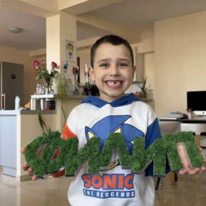 Channel letters with Scandinavian moss for a personal occasion or advertisements