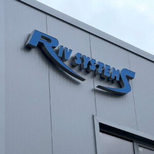 Riv Systems illuminated channel letters with aluminum pages, Plovdiv Riv Systems illuminated channel letters with aluminum pages, Plovdiv
