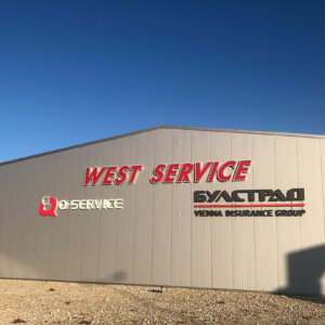 Illuminated channel letters with Alurapid pages for West Service