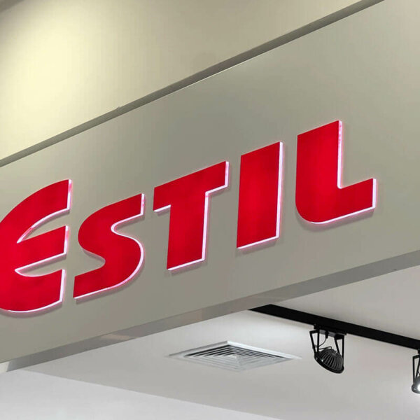 Embedded letters for Estil store in Plovdiv Embedded letters for Estil store in Plovdiv